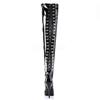 Pleaser - INDULGE3063 Plateau overknee Laarzen - Zwart Product image